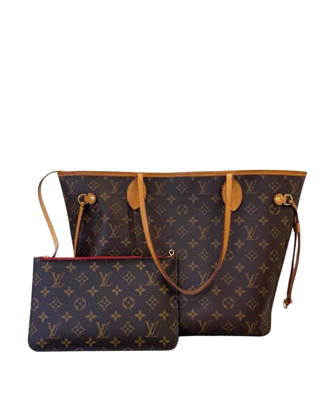 LOUIS VUITTON Коричневая сумка тоут из канвы, фото 1