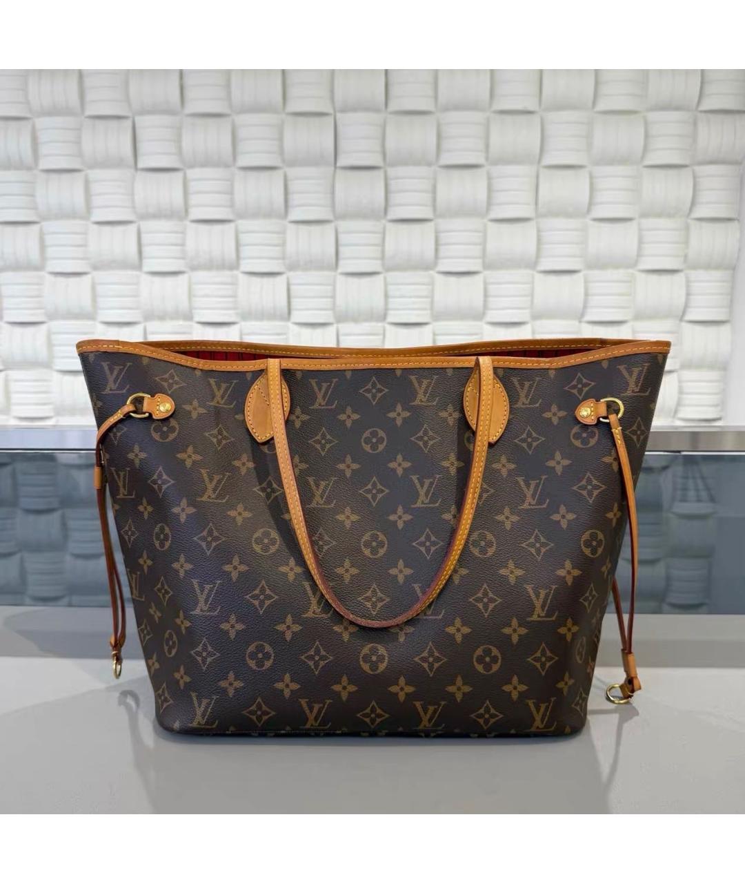 LOUIS VUITTON Коричневая сумка тоут из канвы, фото 4
