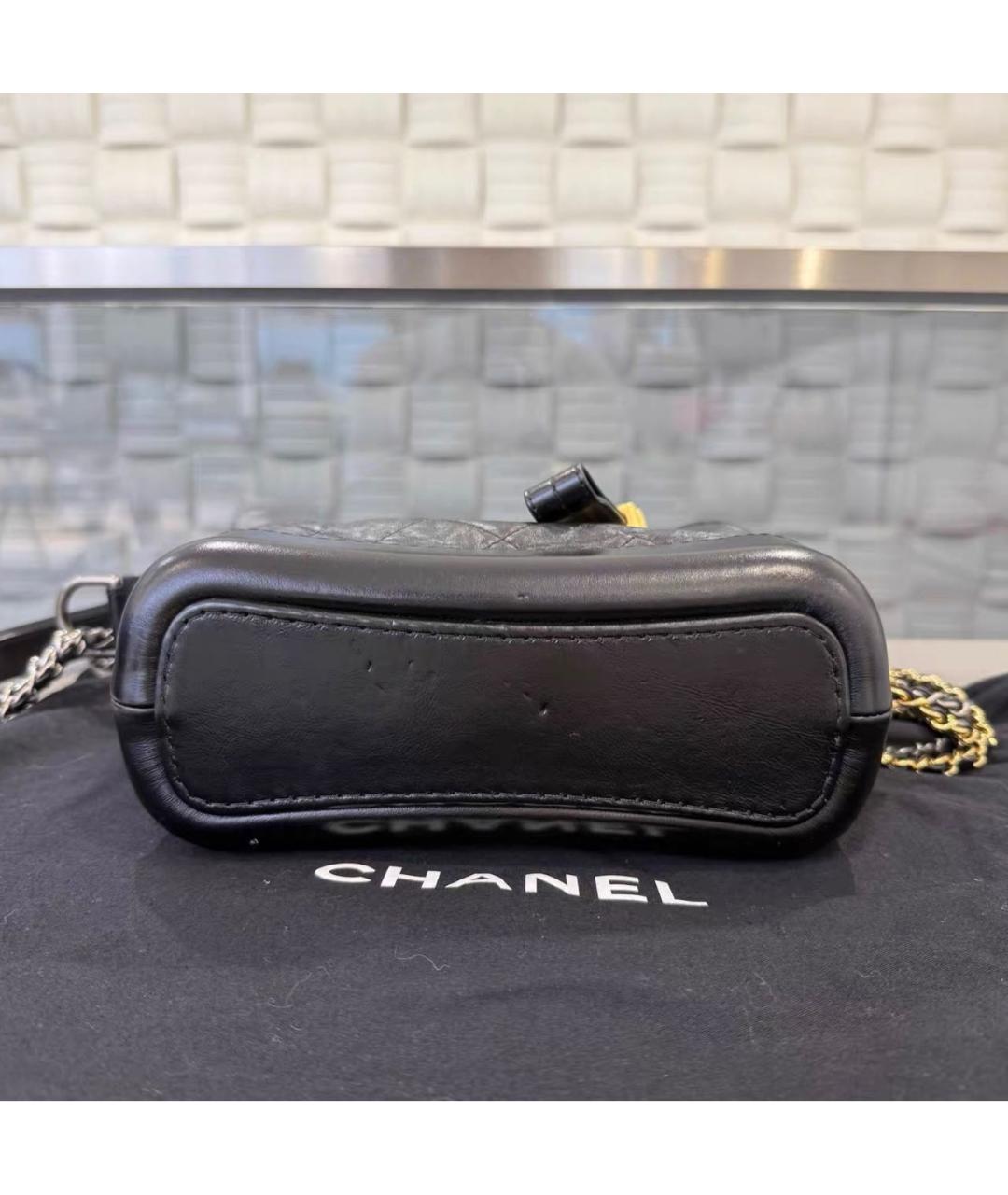 CHANEL Черная кожаная сумка через плечо, фото 4