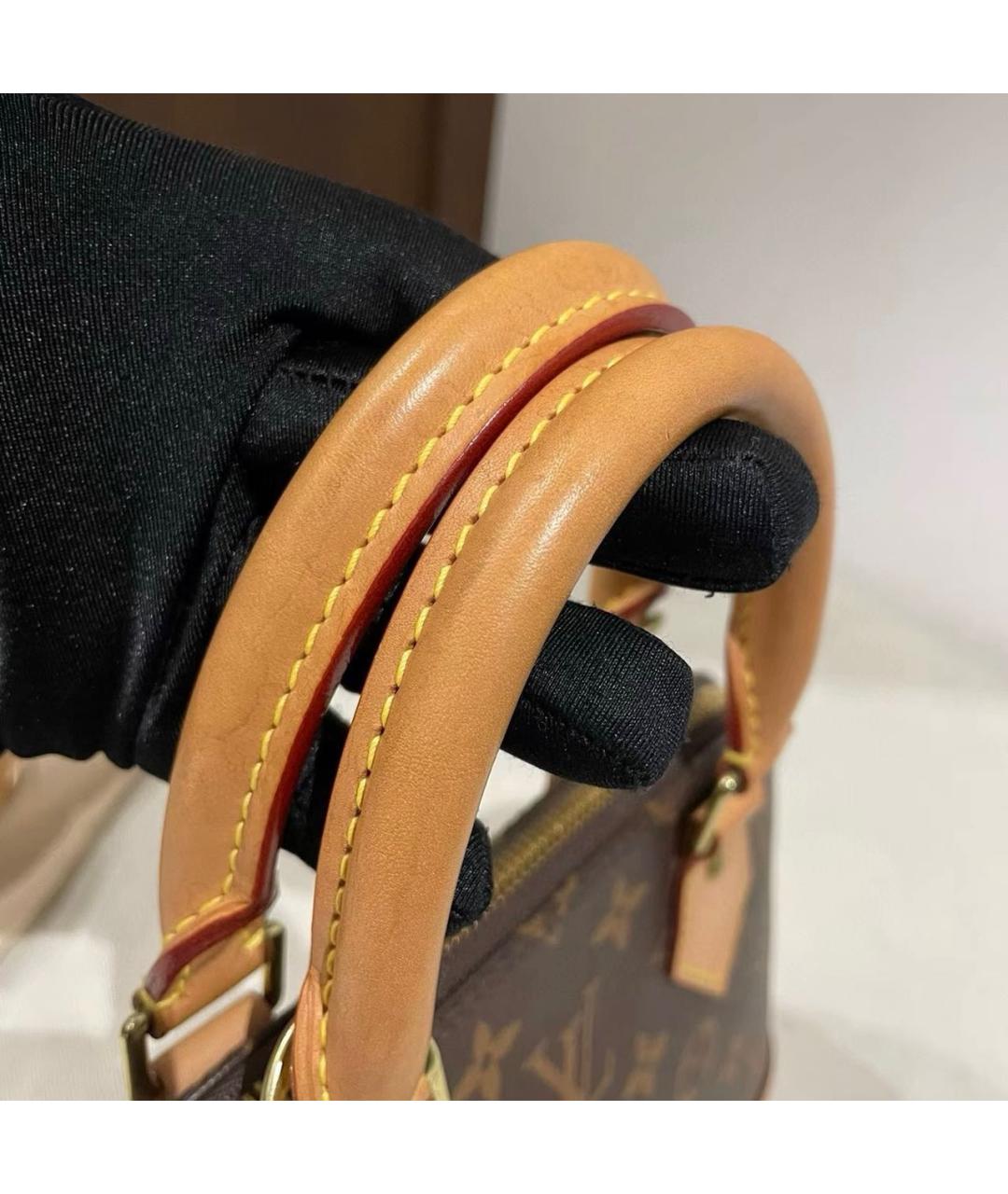 LOUIS VUITTON Коричневая сумка с короткими ручками из канвы, фото 6