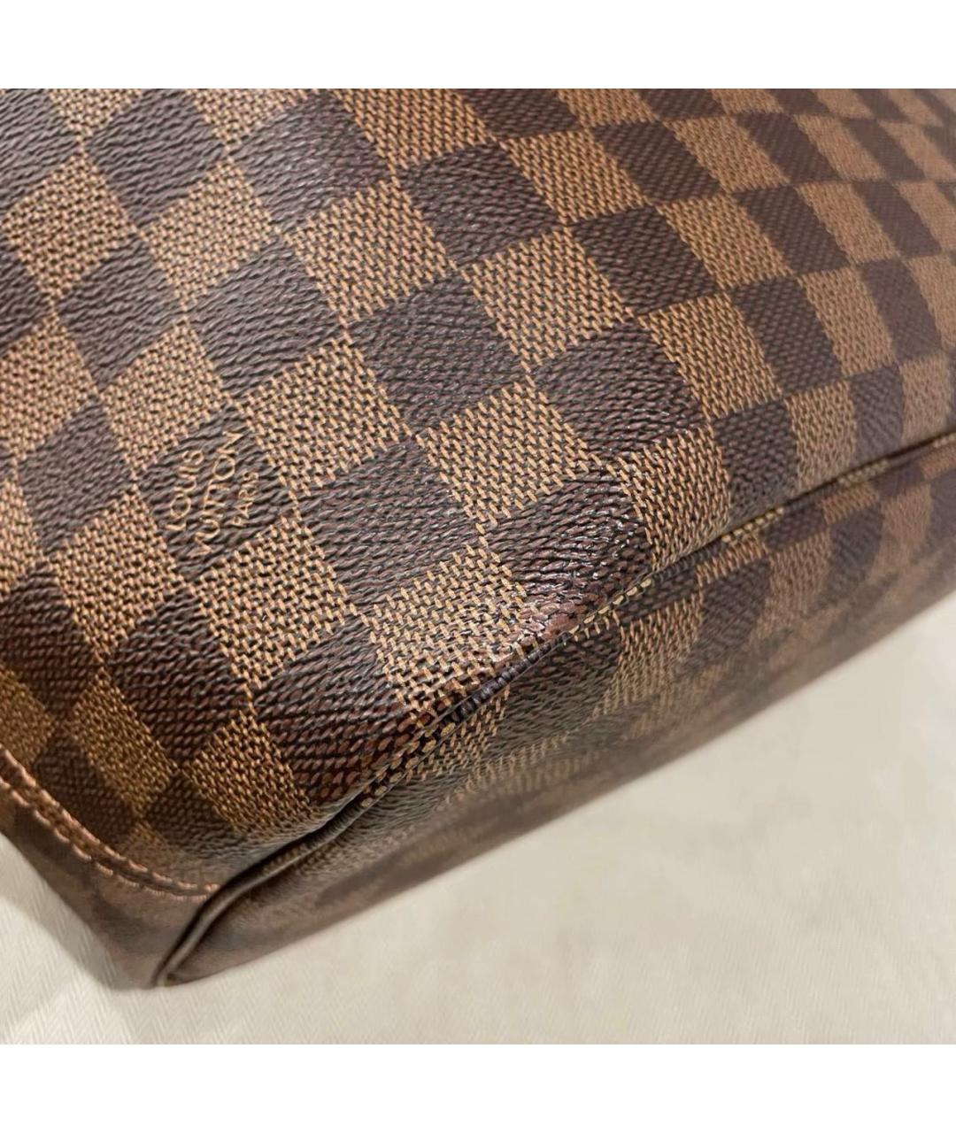 LOUIS VUITTON Коричневая сумка тоут из канвы, фото 5