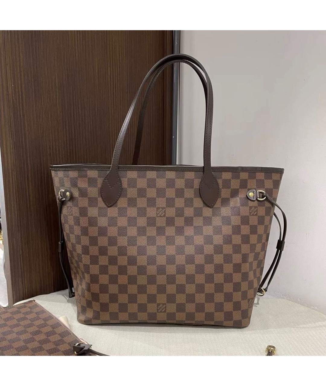 LOUIS VUITTON Коричневая сумка тоут из канвы, фото 9