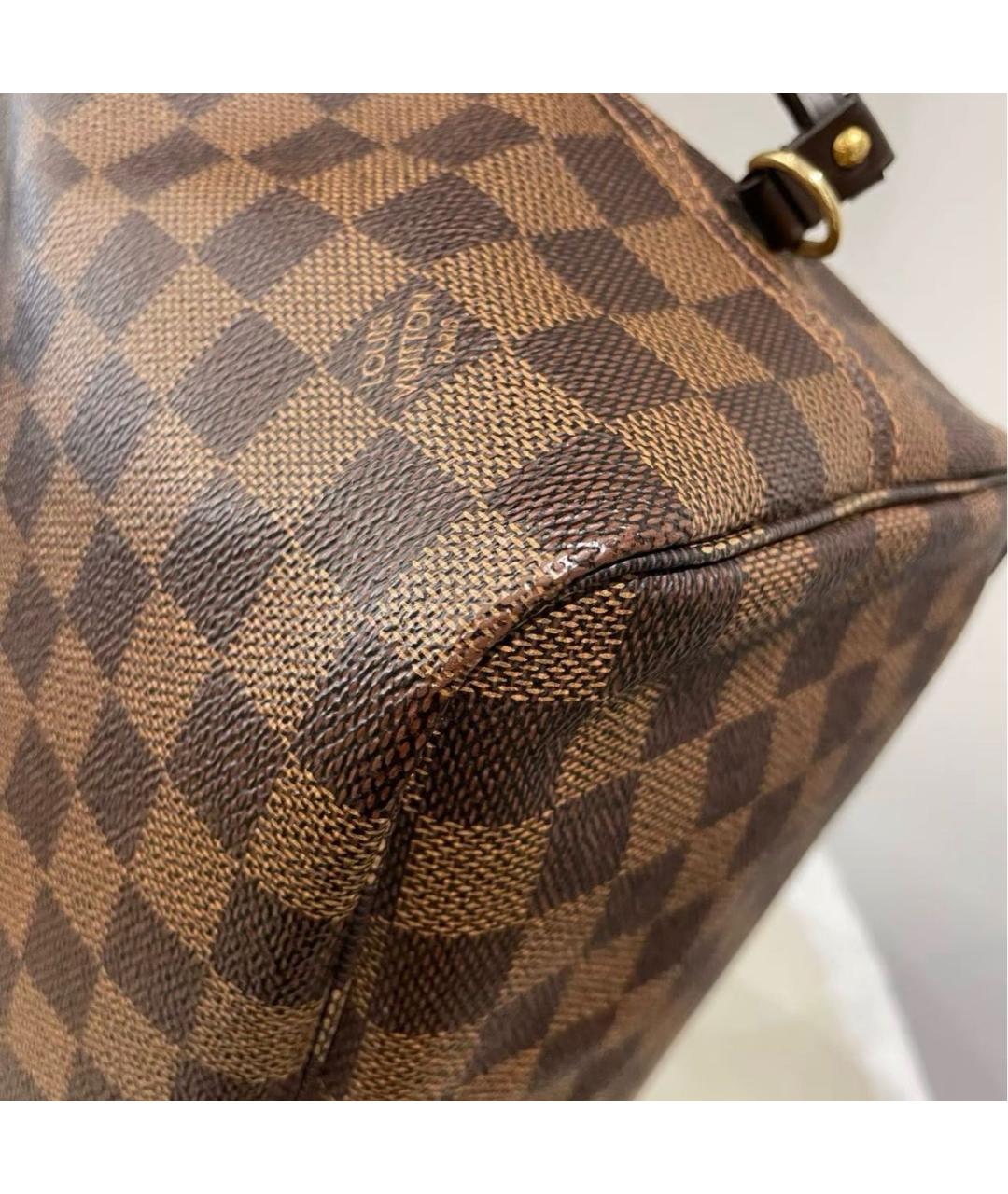 LOUIS VUITTON Коричневая сумка тоут из канвы, фото 7
