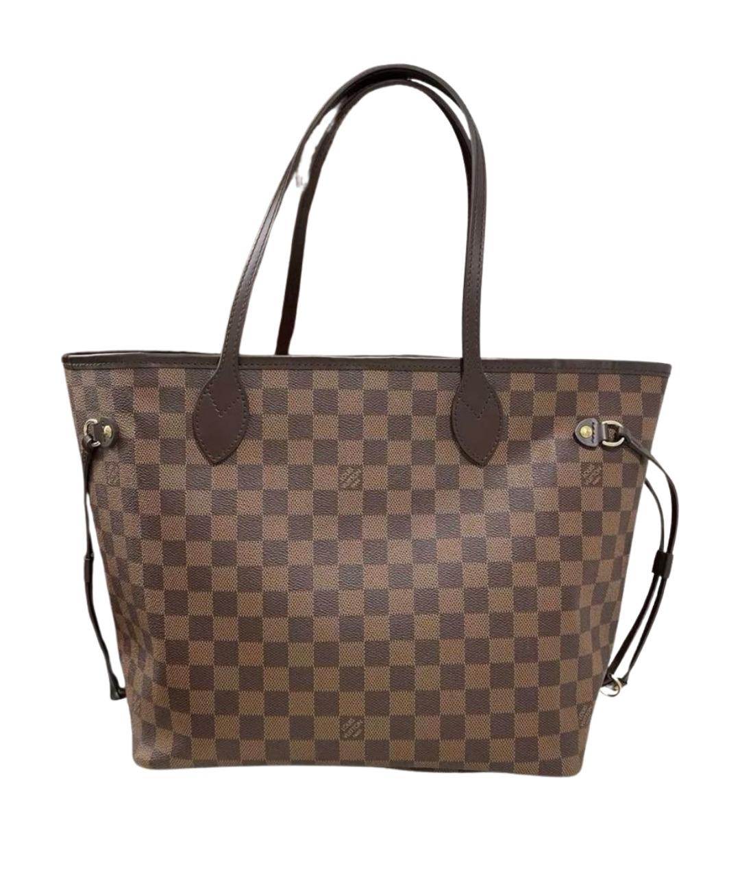 LOUIS VUITTON Коричневая сумка тоут из канвы, фото 1