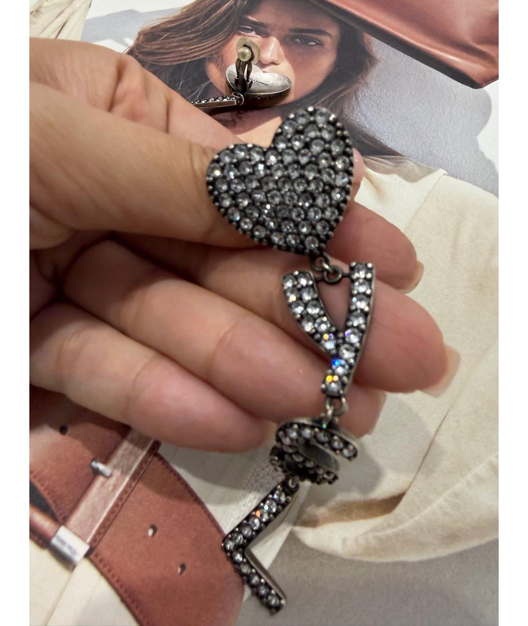 SAINT LAURENT Серебряные серьги, фото 7