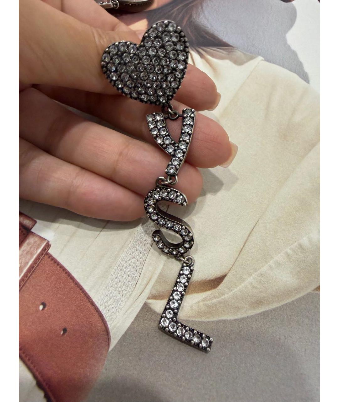 SAINT LAURENT Серебряные серьги, фото 8