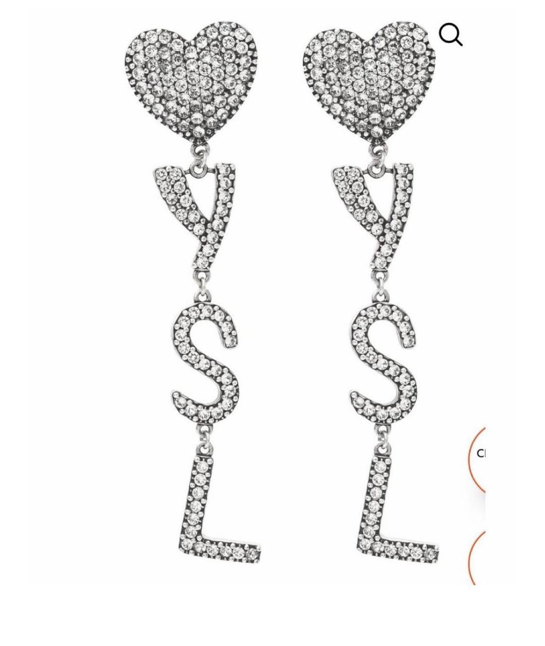 SAINT LAURENT Серебряные серьги, фото 9