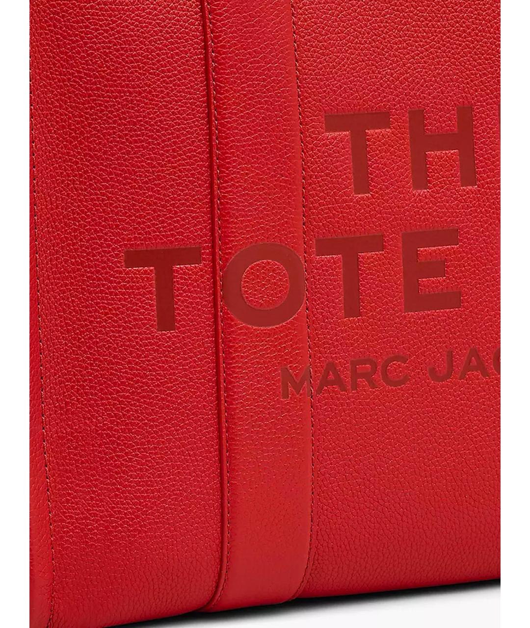 MARC JACOBS Красная кожаная сумка тоут, фото 5