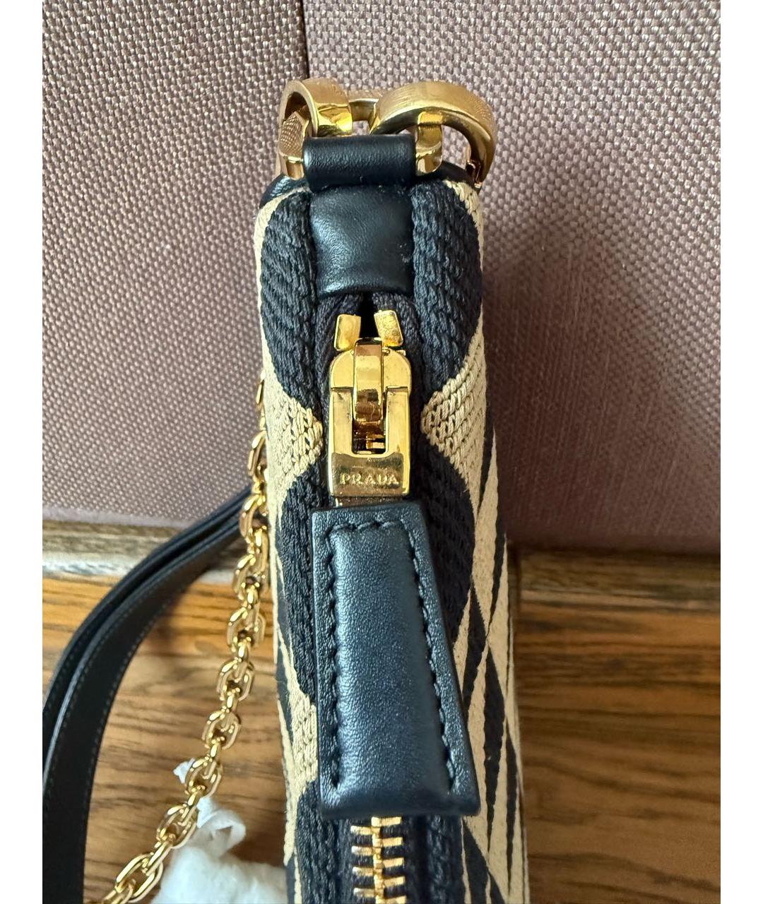 PRADA Мульти жаккардовая сумка с короткими ручками, фото 8