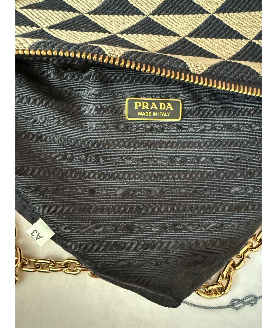 PRADA Мульти жаккардовая сумка с короткими ручками, фото 5