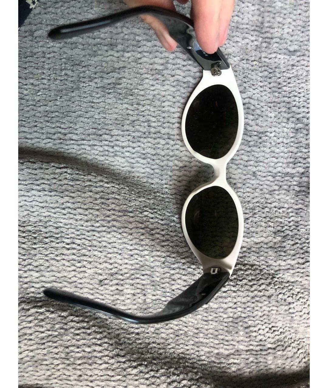 MOSCHINO Белые пластиковые солнцезащитные очки, фото 6