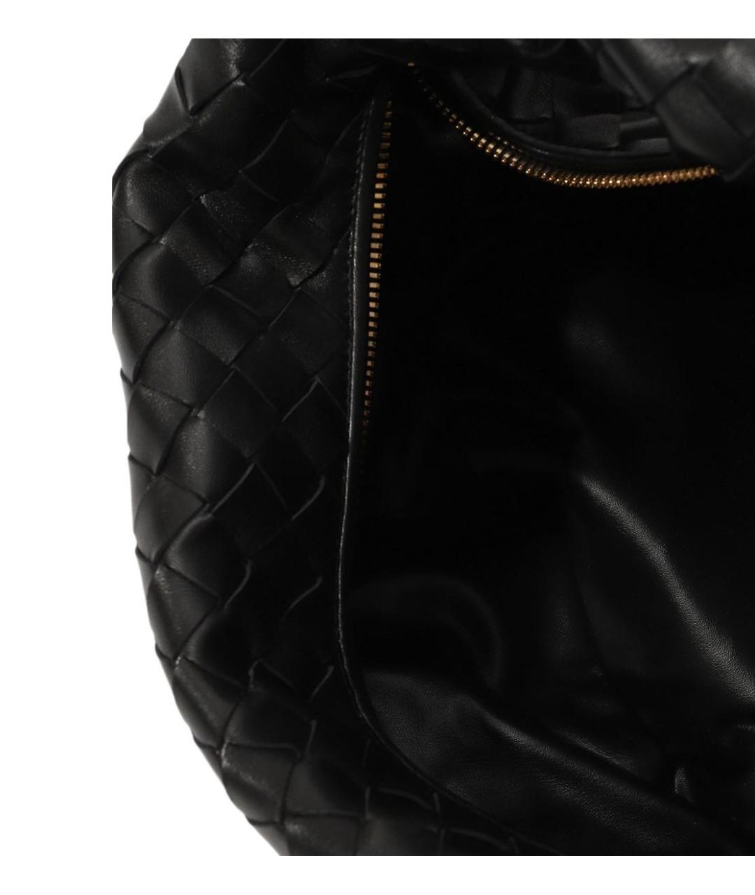 BOTTEGA VENETA Черная кожаная сумка с короткими ручками, фото 4