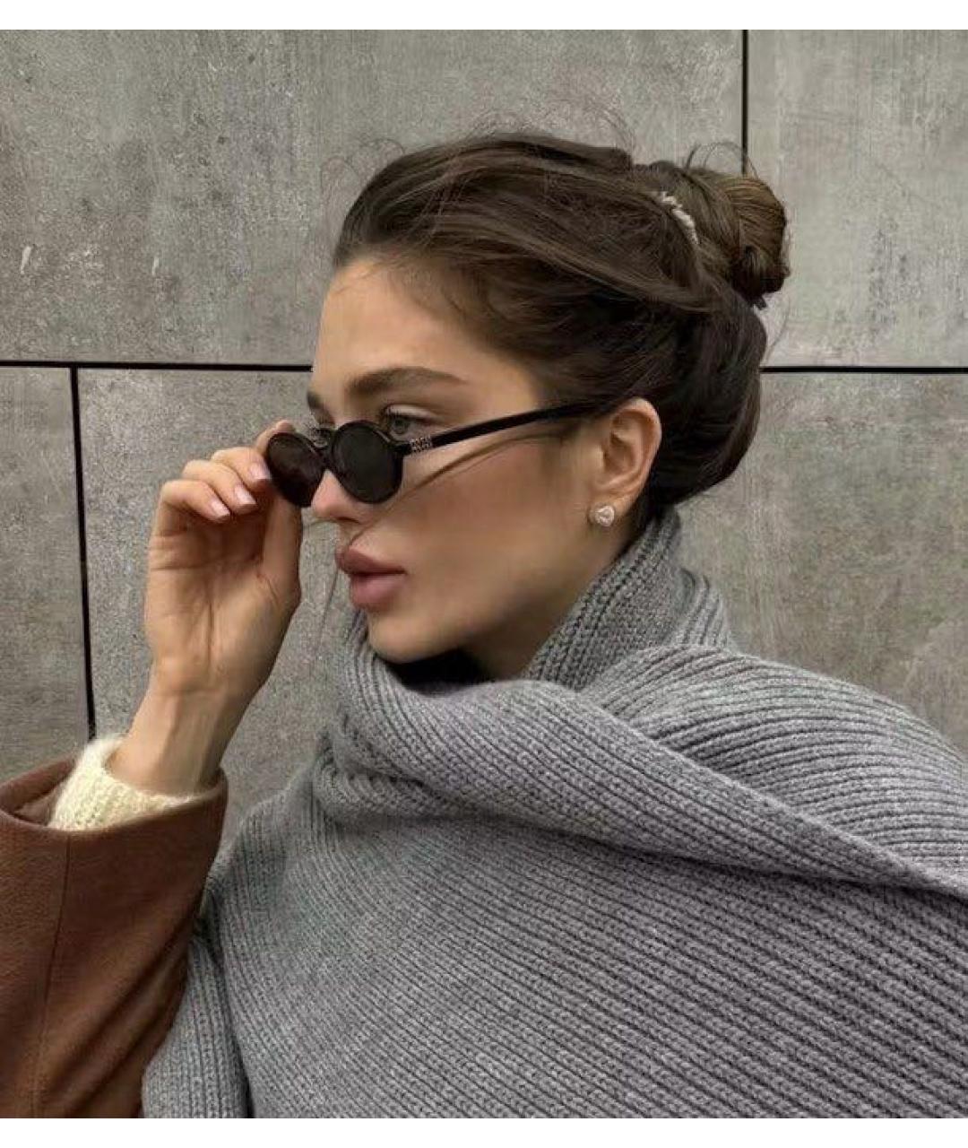 MIU MIU Черные пластиковые солнцезащитные очки, фото 7
