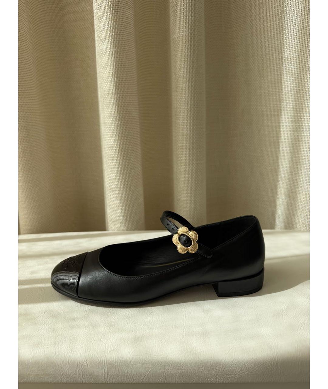 CHANEL Черные кожаные балетки, фото 7