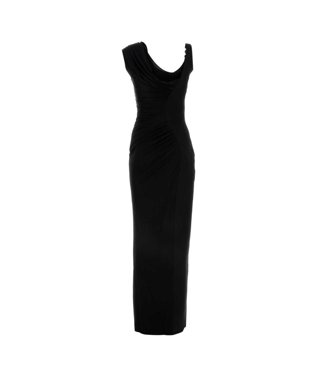 VERSACE Черное вискозное вечернее платье, фото 2