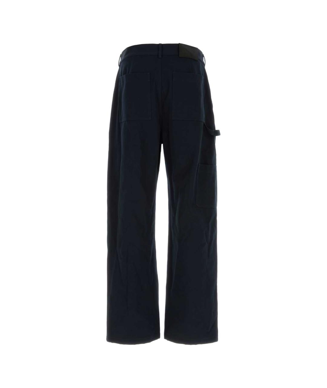 LOEWE Синие хлопковые повседневные брюки, фото 2