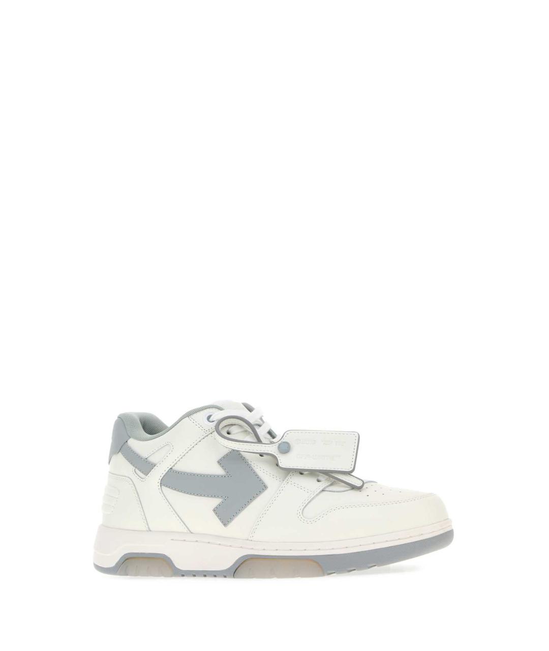 OFF-WHITE Белые кожаные низкие кроссовки / кеды, фото 2