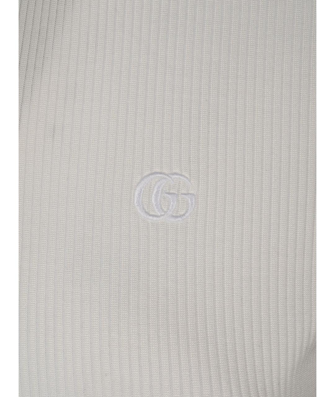 GUCCI Белая хлопковая футболка, фото 5