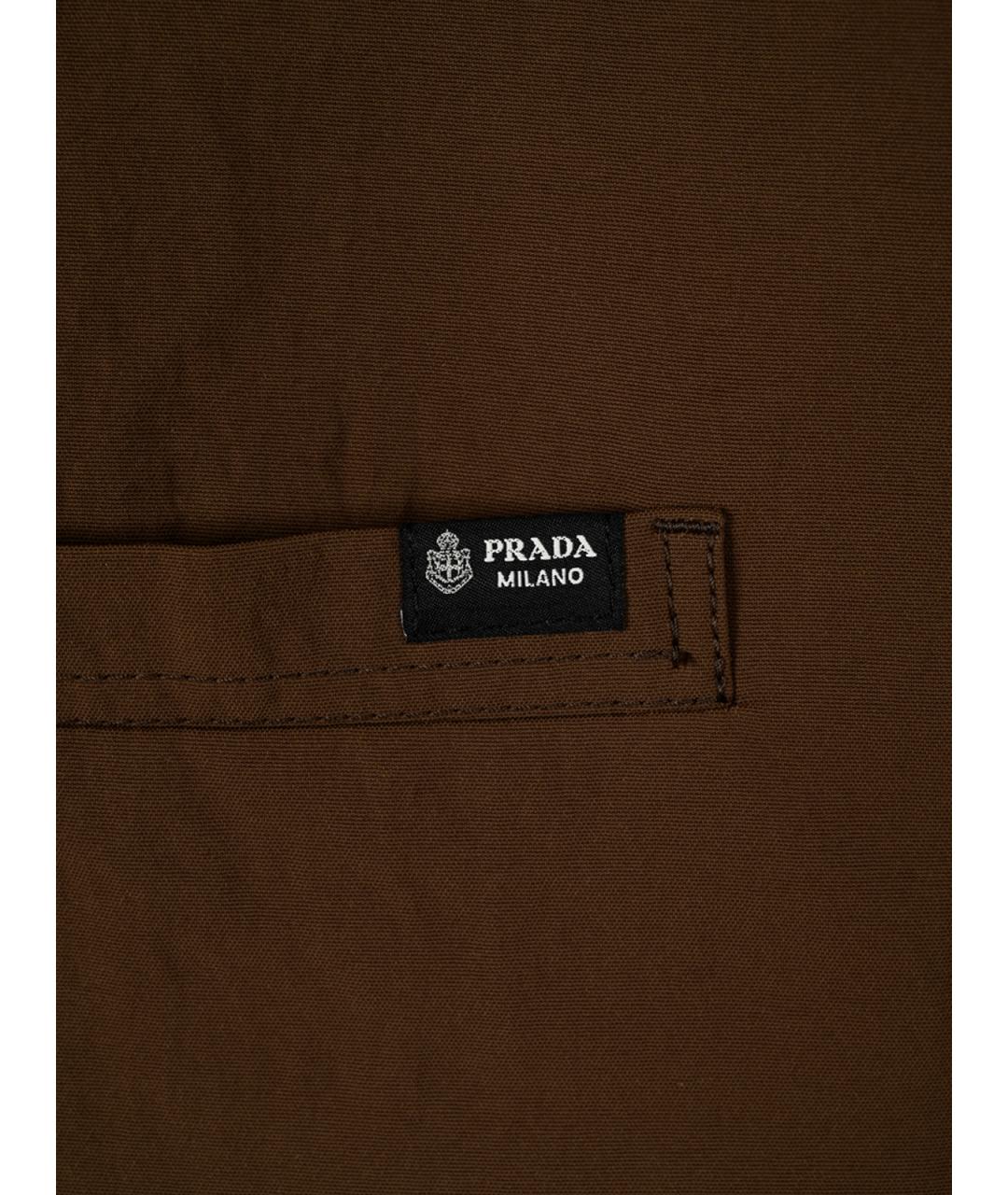 PRADA Коричневая хлопковая куртка, фото 3