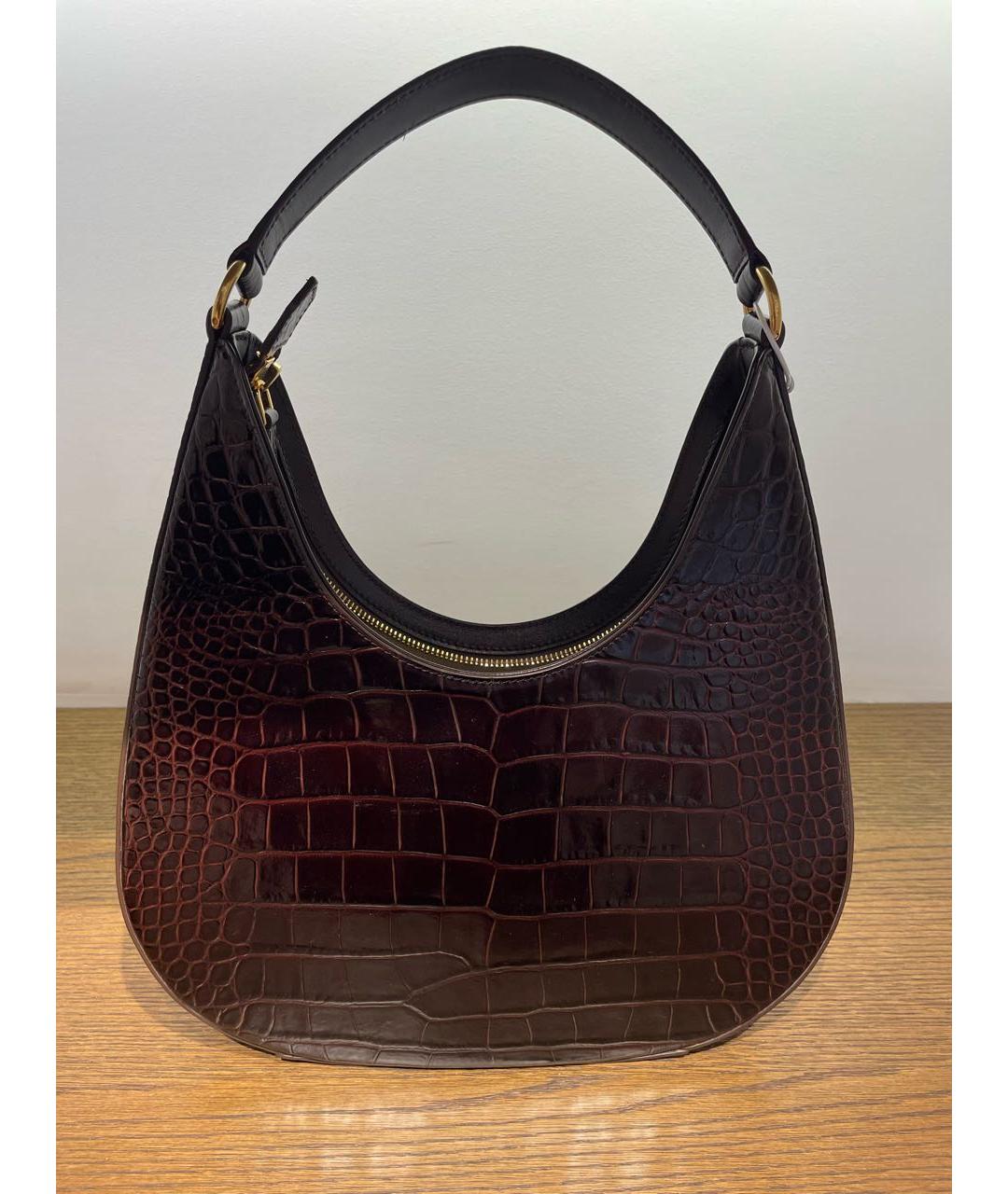 TOM FORD Коричневая кожаная сумка с короткими ручками, фото 3