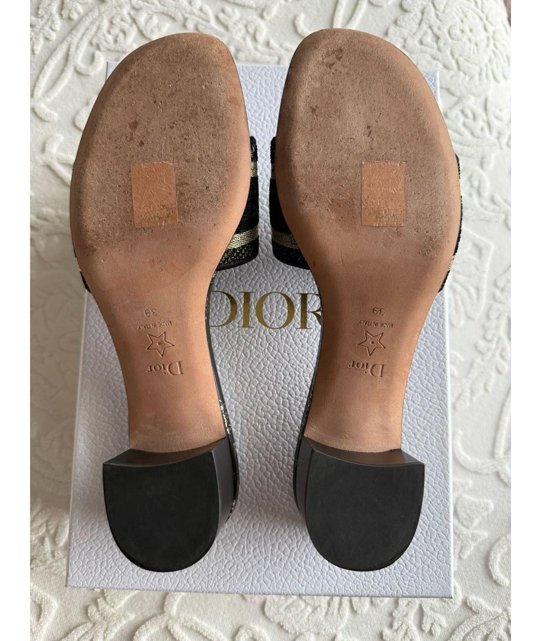 CHRISTIAN DIOR Мульти кожаные мюли, фото 8