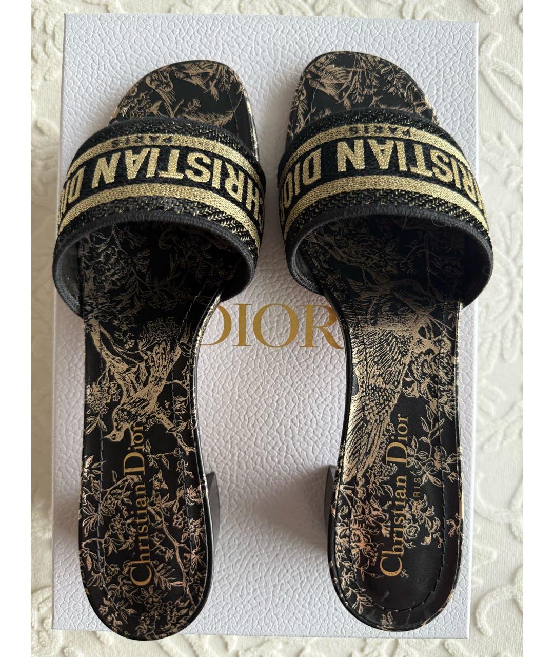 CHRISTIAN DIOR Мульти кожаные мюли, фото 4