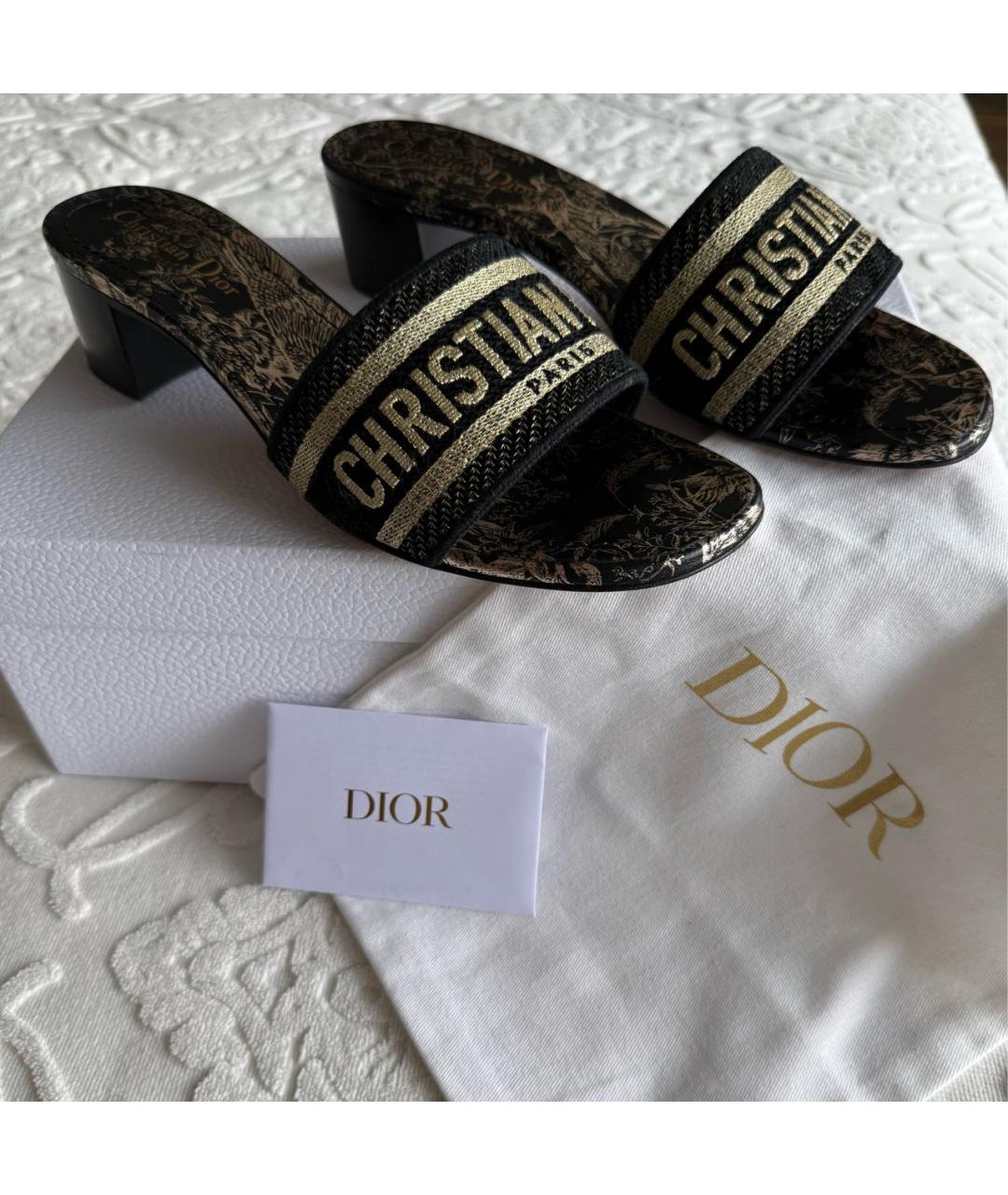 CHRISTIAN DIOR Мульти кожаные мюли, фото 3