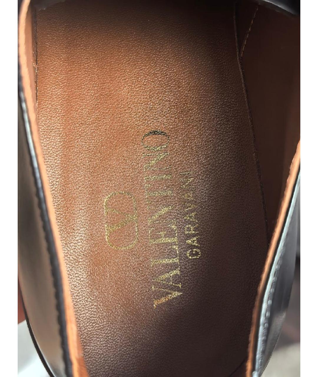 VALENTINO Черные кожаные брогги и оксфорды, фото 7