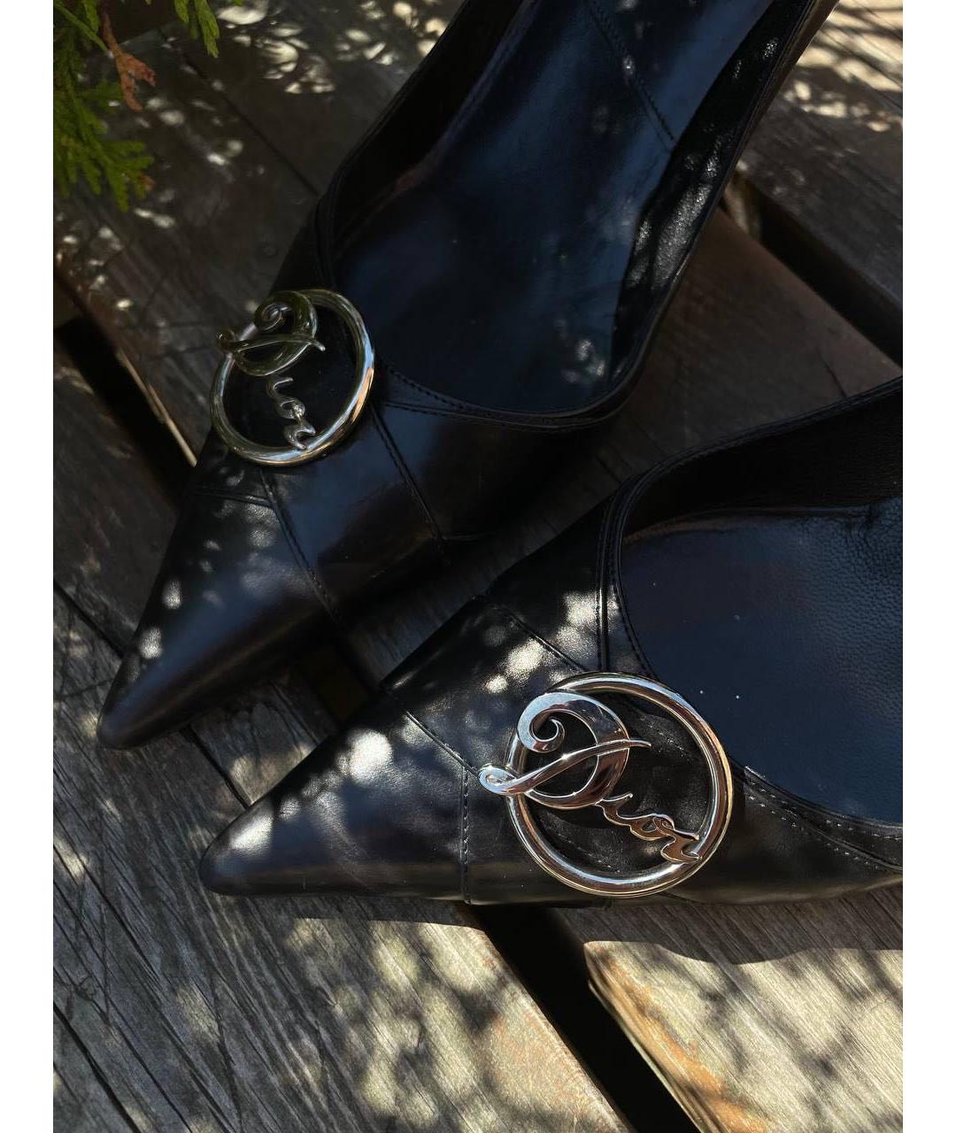 CHRISTIAN DIOR Черные кожаные туфли, фото 4