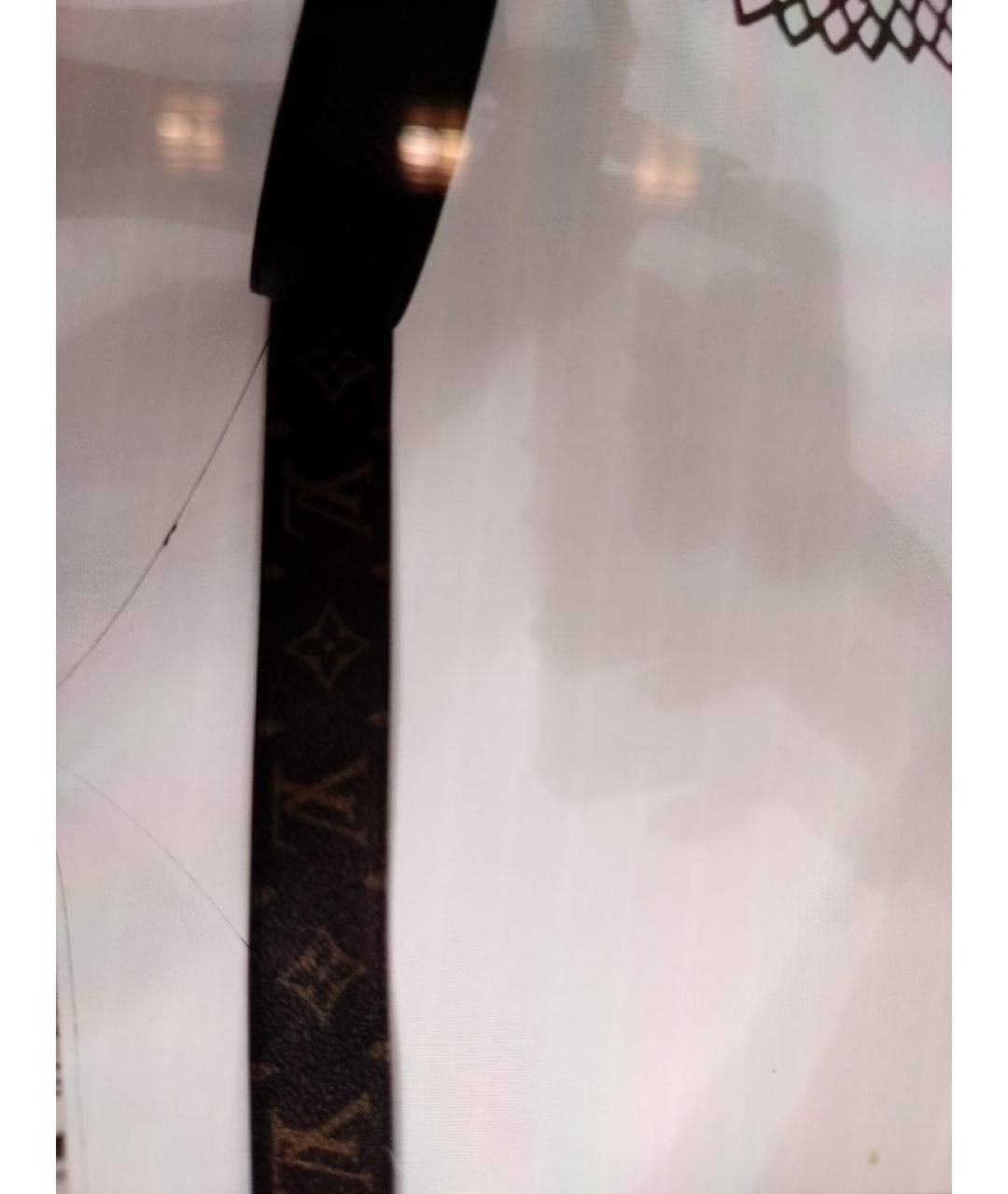 LOUIS VUITTON Черный кожаный ремень, фото 4