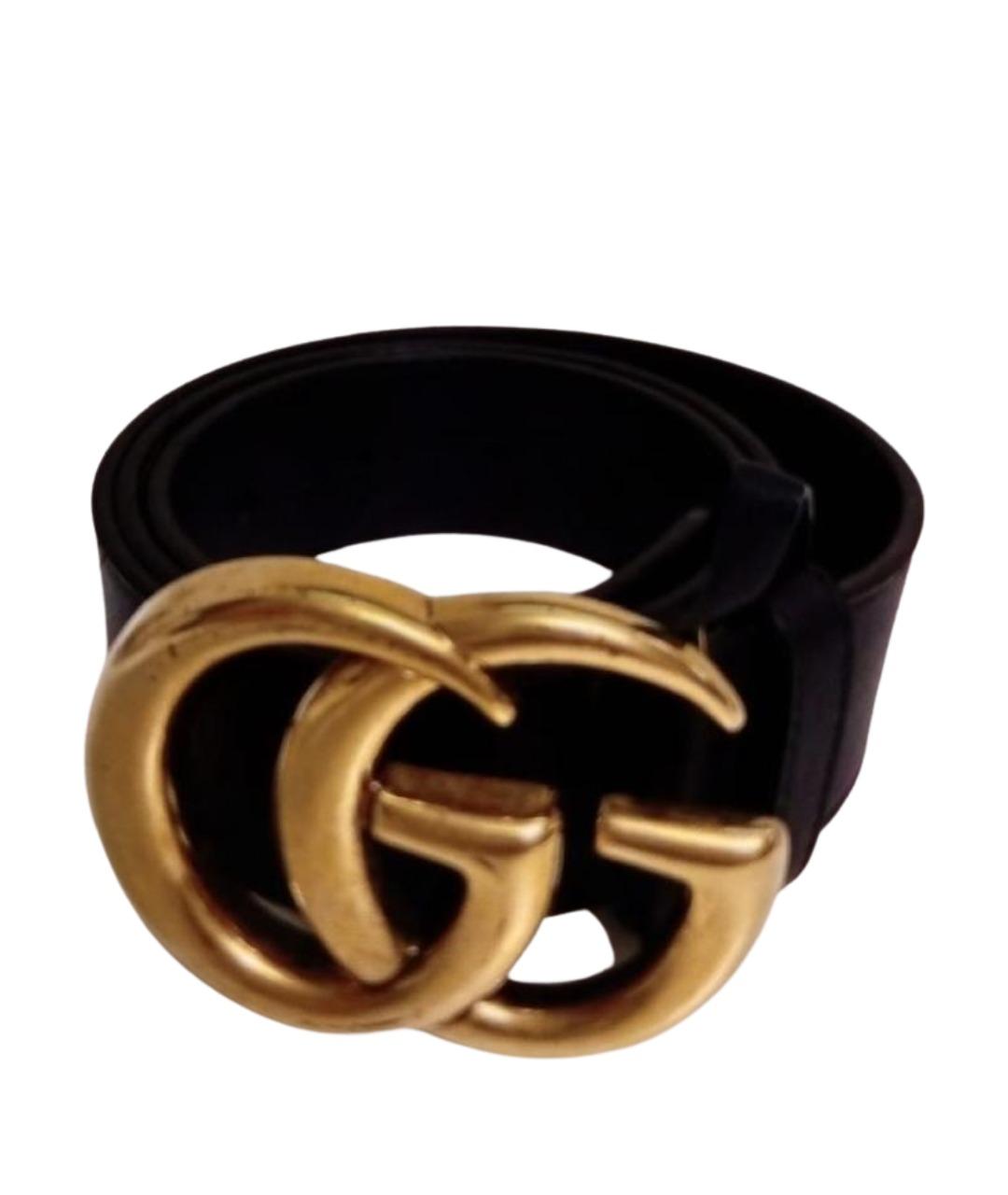 GUCCI Черный кожаный ремень, фото 1