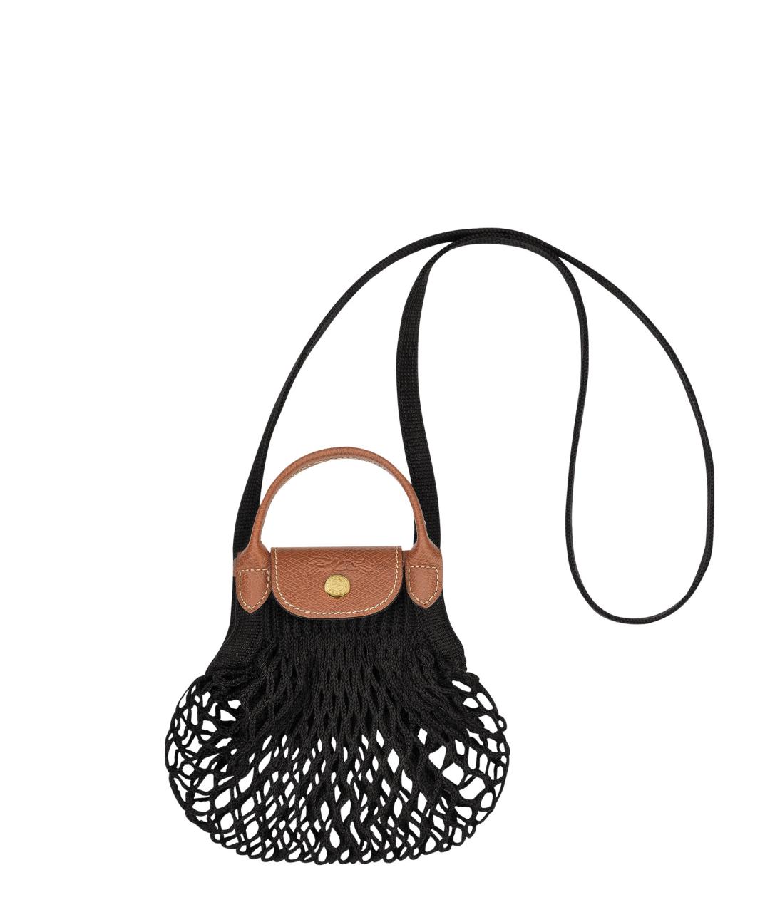 LONGCHAMP Черная хлопковая сумка через плечо, фото 1