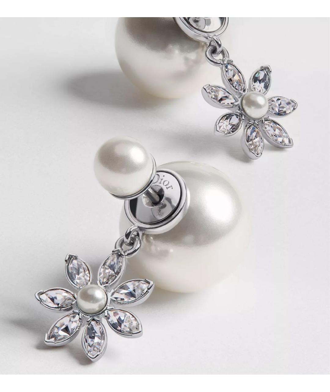 CHRISTIAN DIOR Серебряные металлические серьги, фото 5