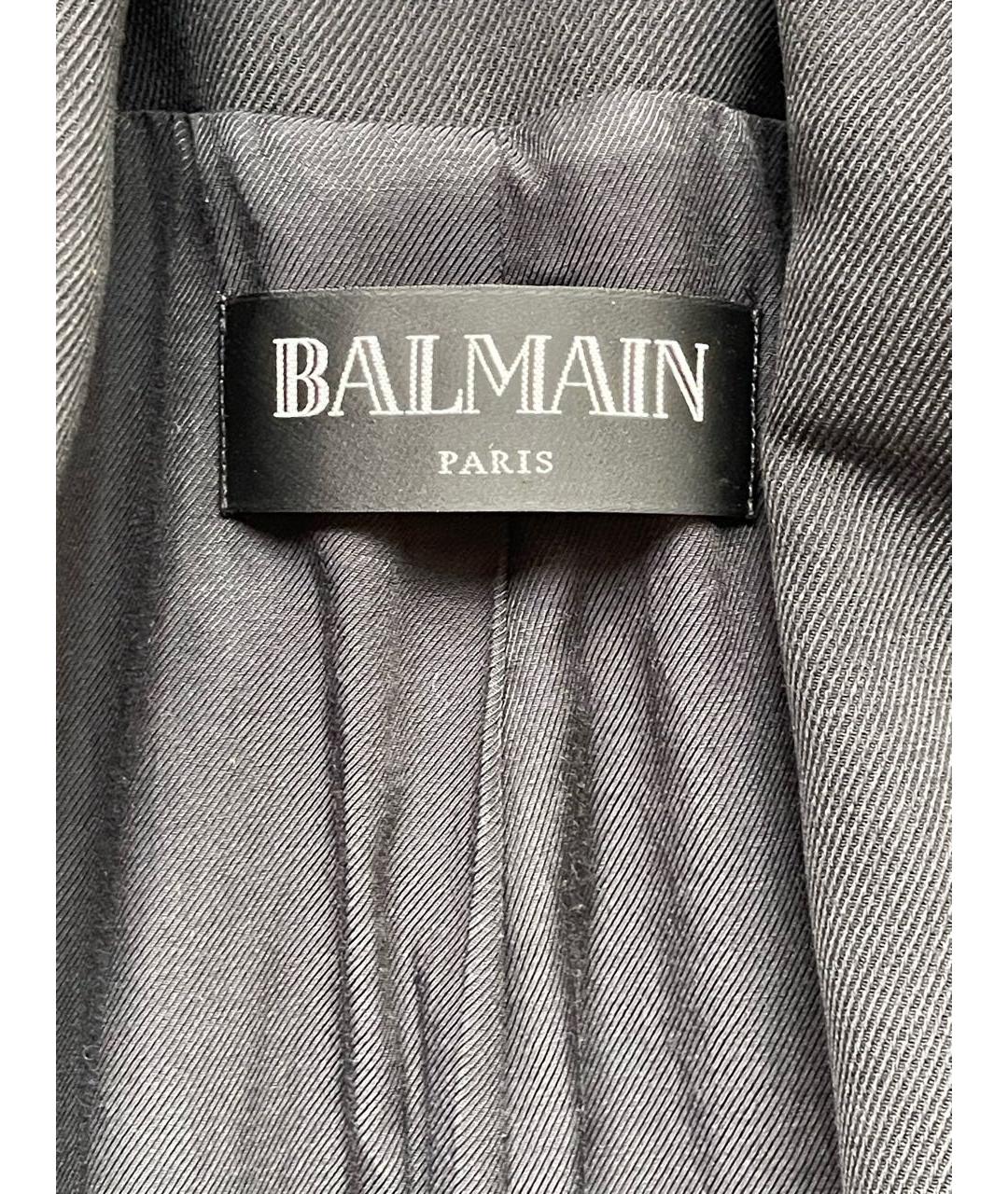 BALMAIN Черный шерстяной жакет/пиджак, фото 6