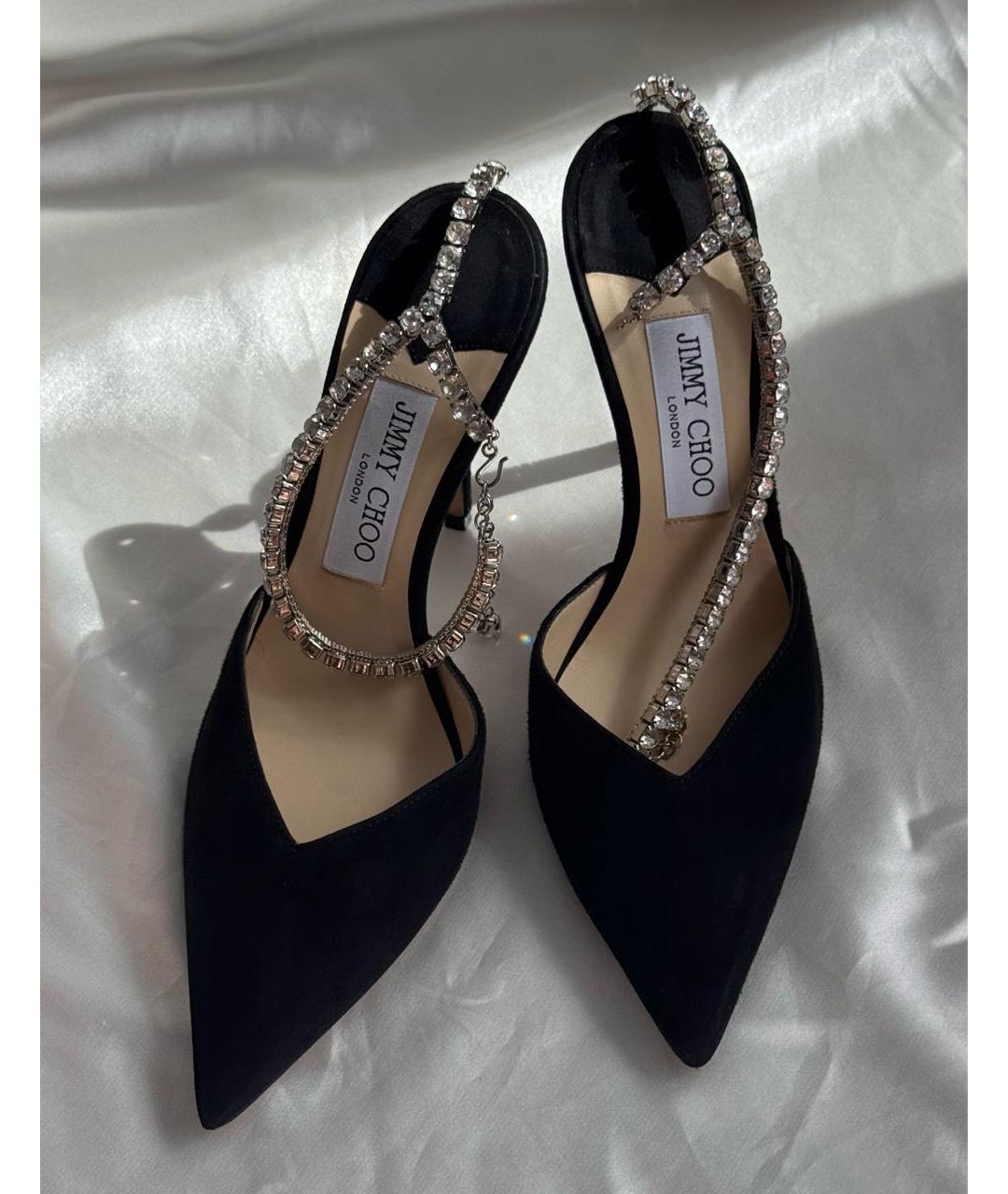 JIMMY CHOO Черные замшевые туфли, фото 2