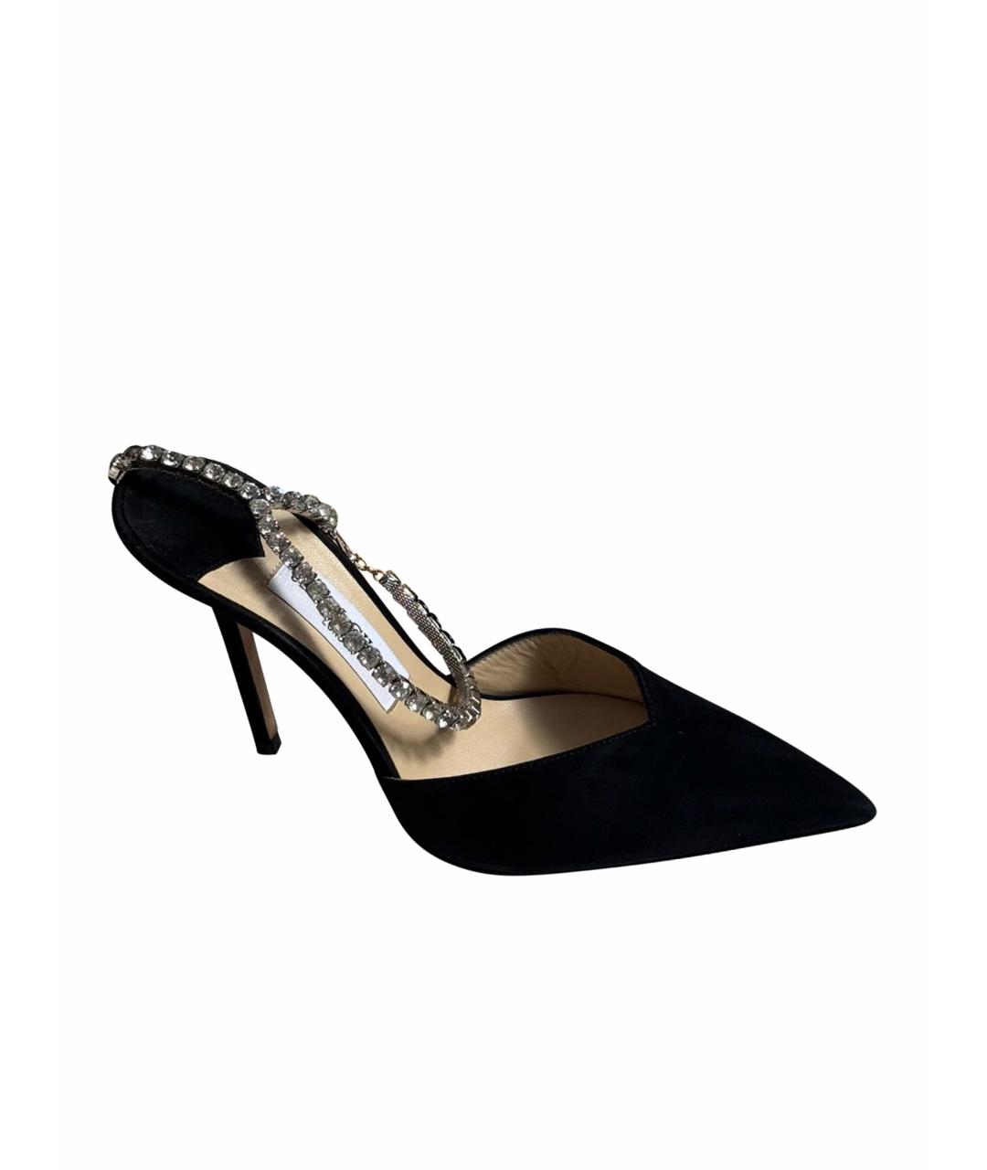 JIMMY CHOO Черные замшевые туфли, фото 1
