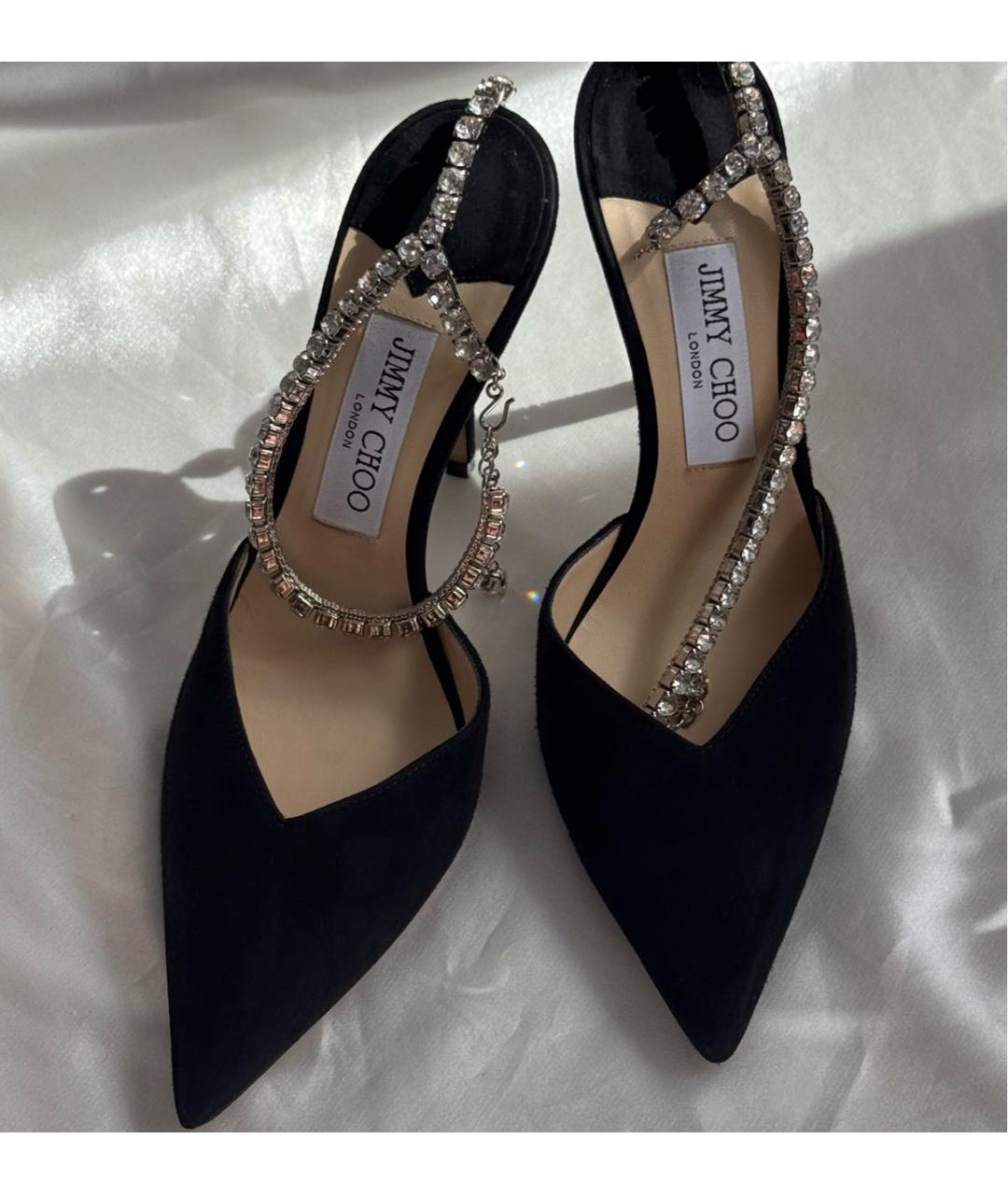 JIMMY CHOO Черные замшевые туфли, фото 3