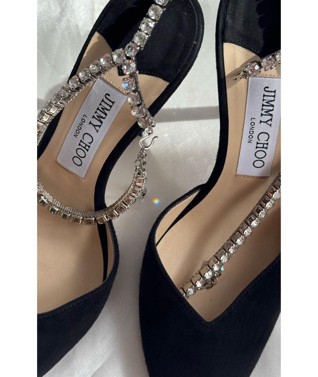 JIMMY CHOO Черные замшевые туфли, фото 5