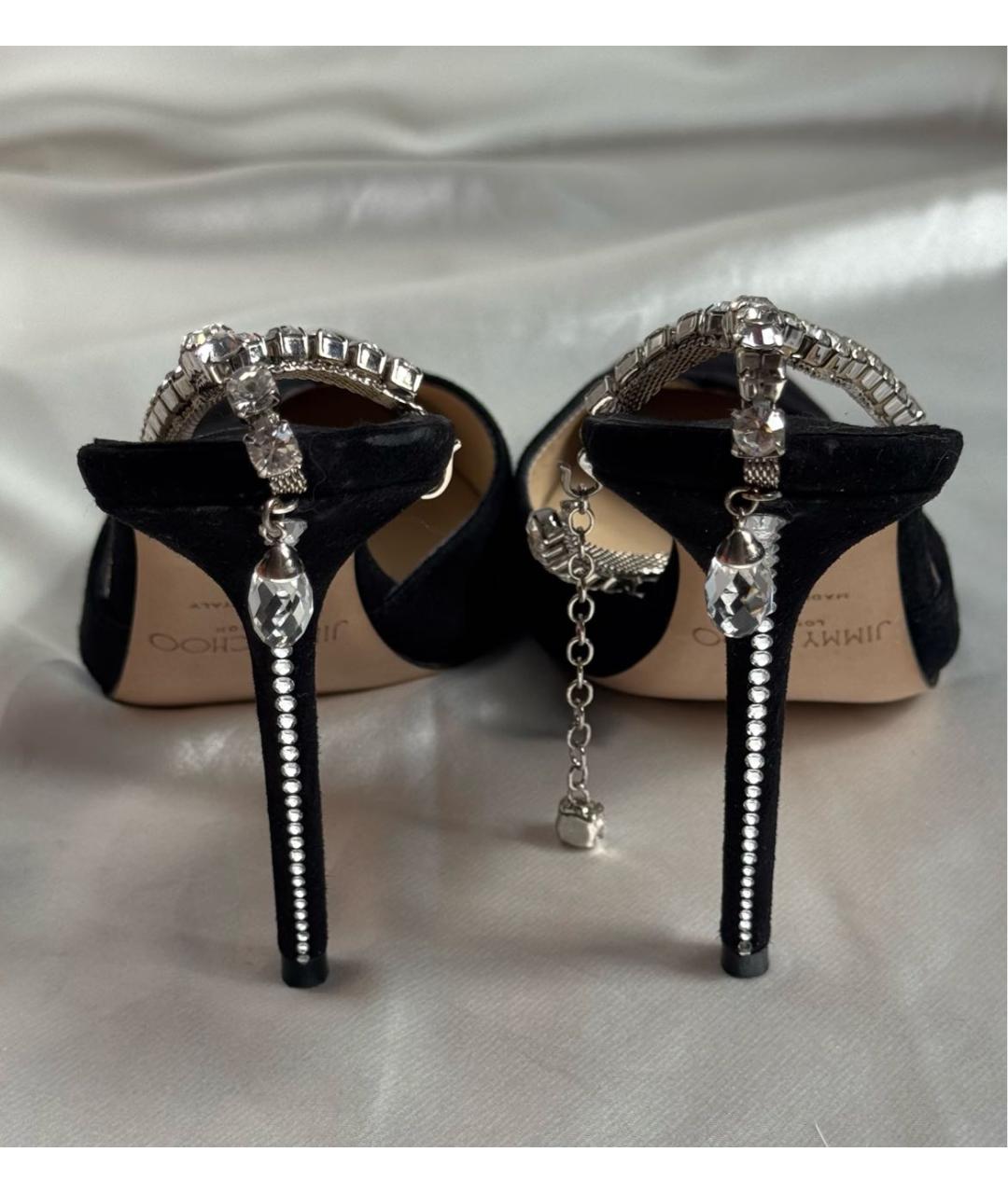 JIMMY CHOO Черные замшевые туфли, фото 4