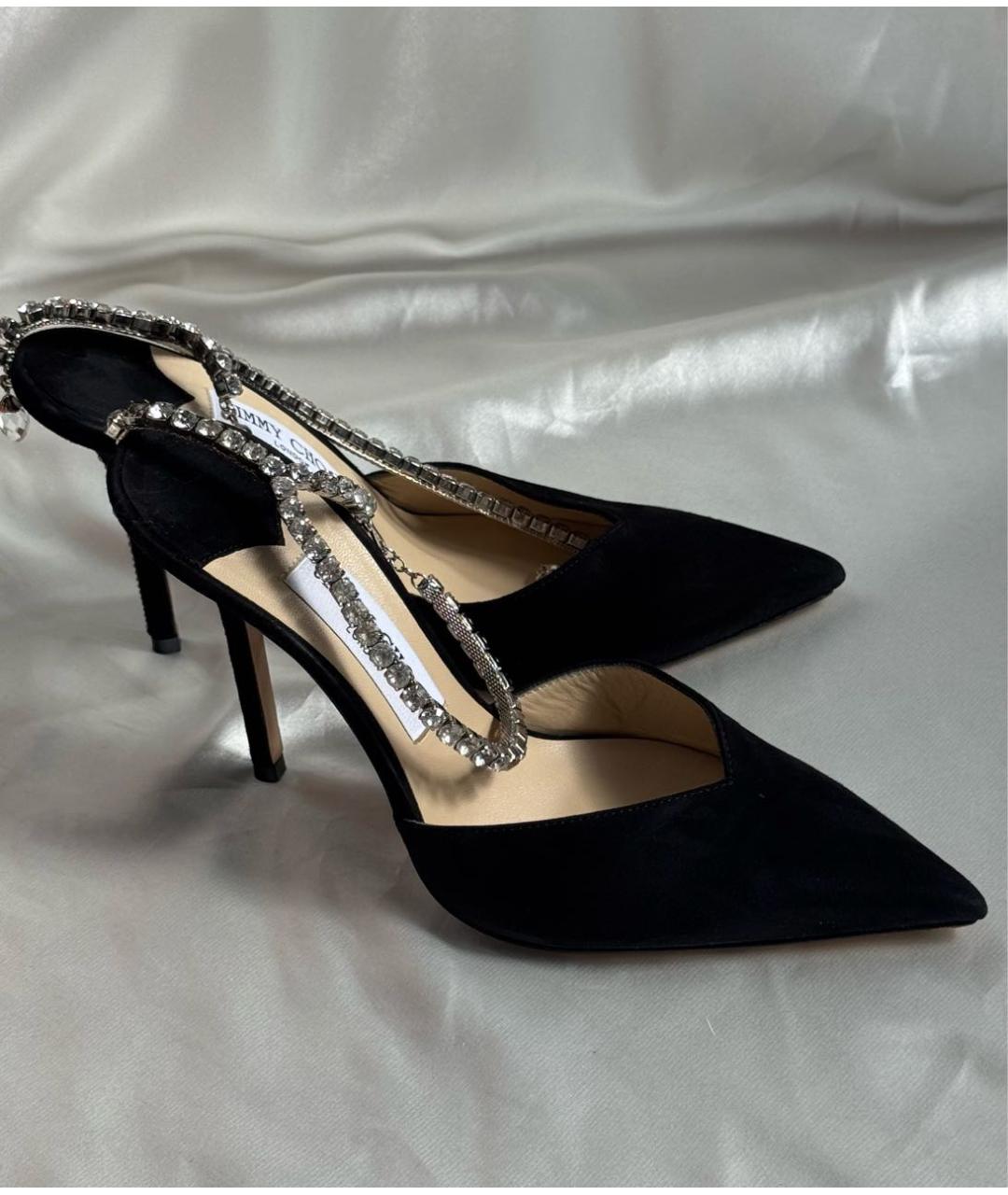 JIMMY CHOO Черные замшевые туфли, фото 9