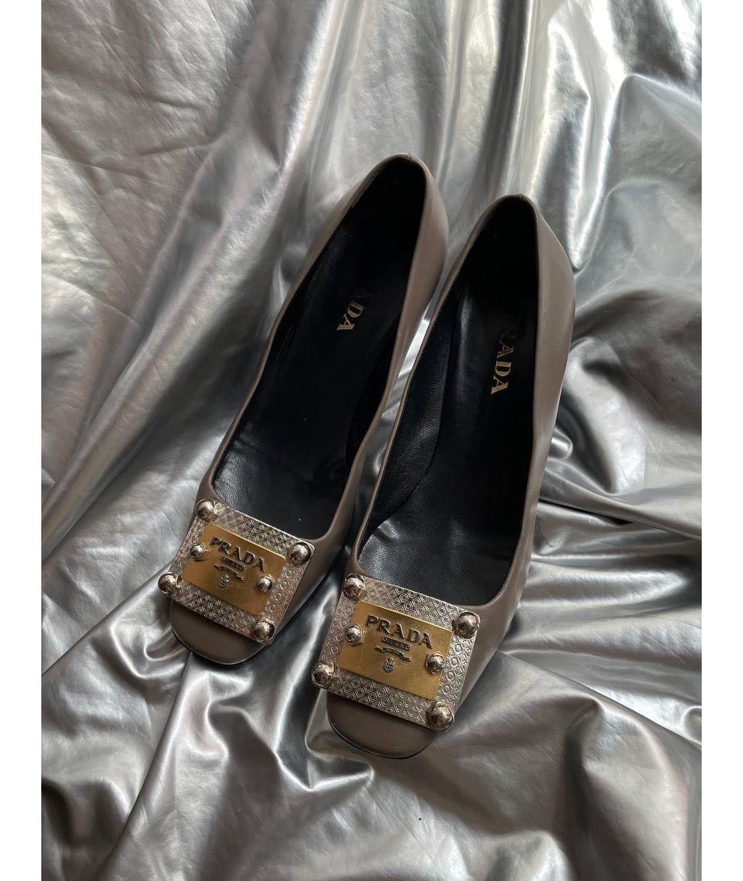PRADA Коричневые кожаные туфли, фото 3