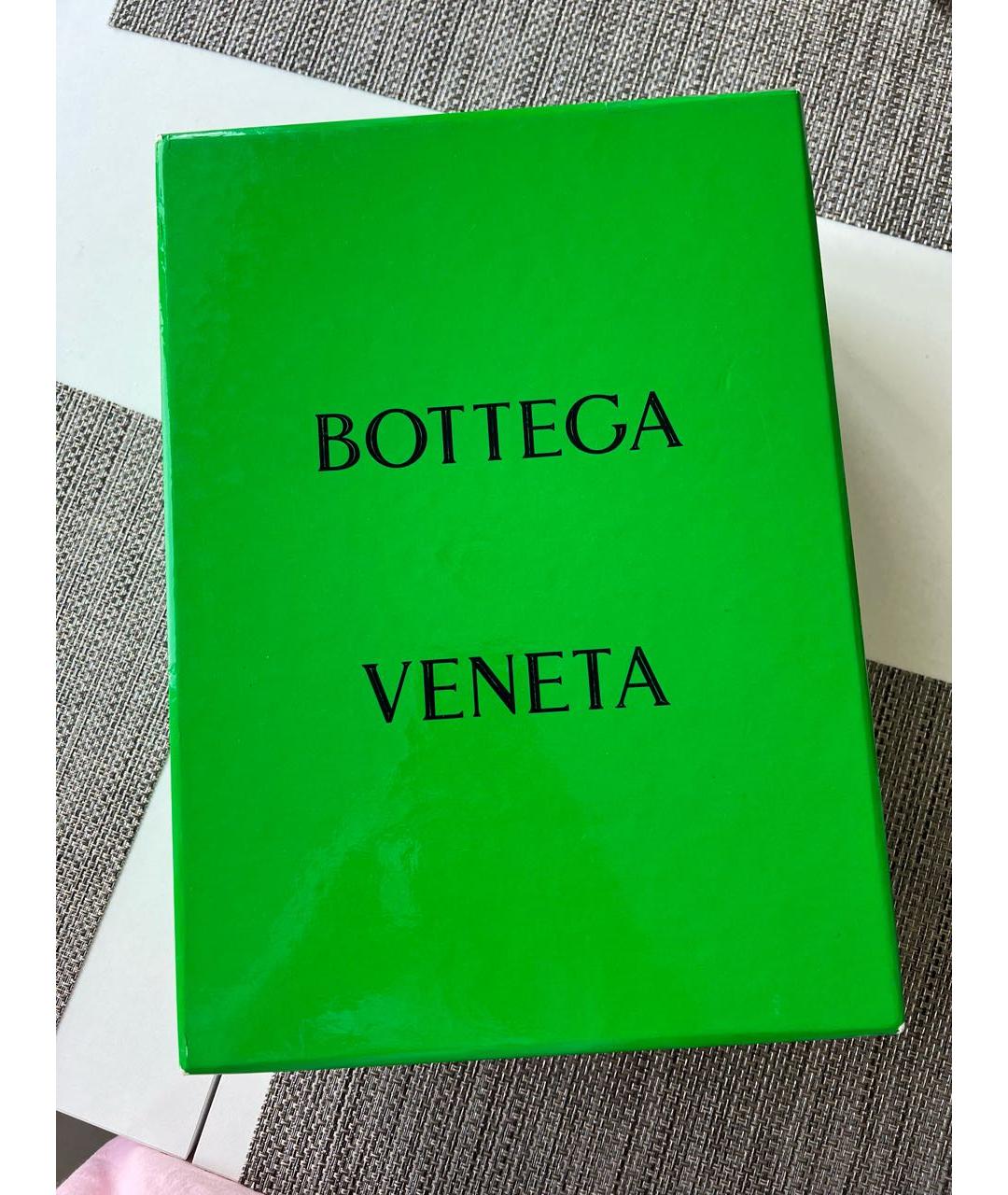 BOTTEGA VENETA Коричневые кожаные босоножки, фото 5