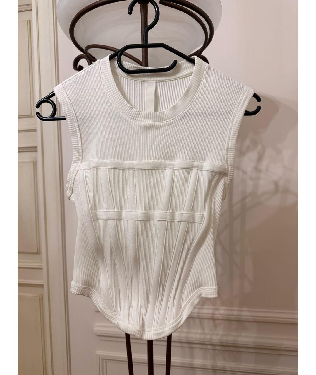 DION LEE Белая хлопковая майка, фото 8
