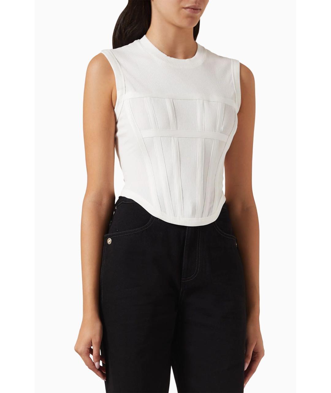 DION LEE Белая хлопковая майка, фото 6
