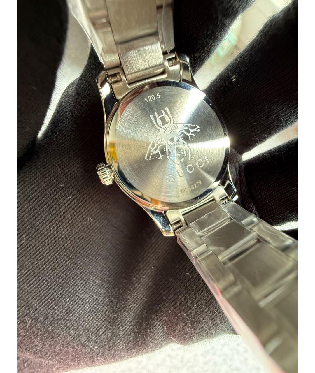 GUCCI Серебряные стальные часы, фото 3