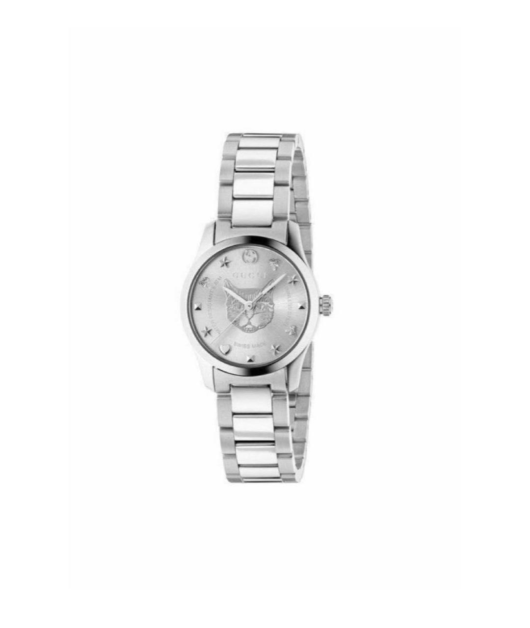 GUCCI Серебряные стальные часы, фото 9