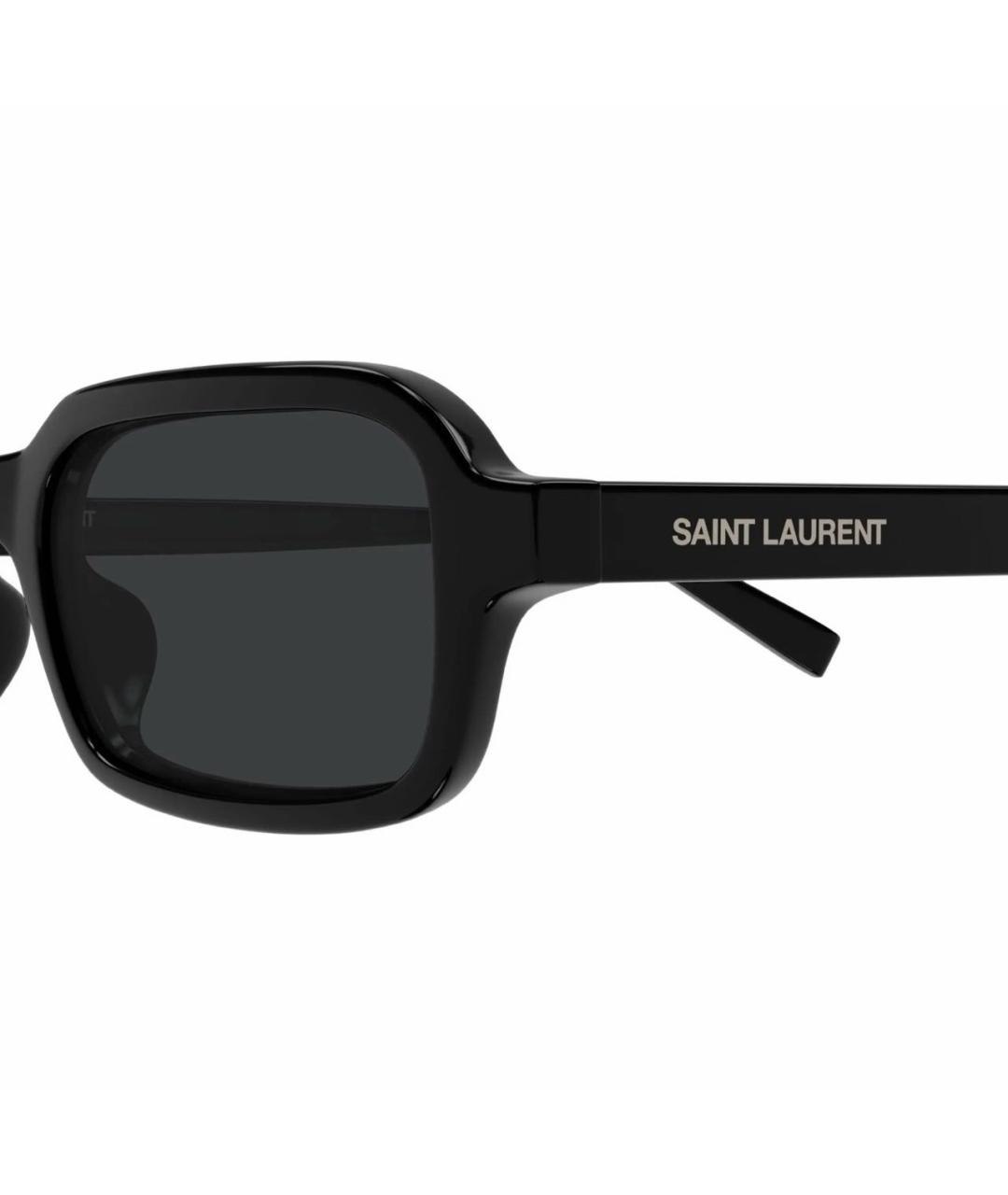 SAINT LAURENT Черные пластиковые солнцезащитные очки, фото 3