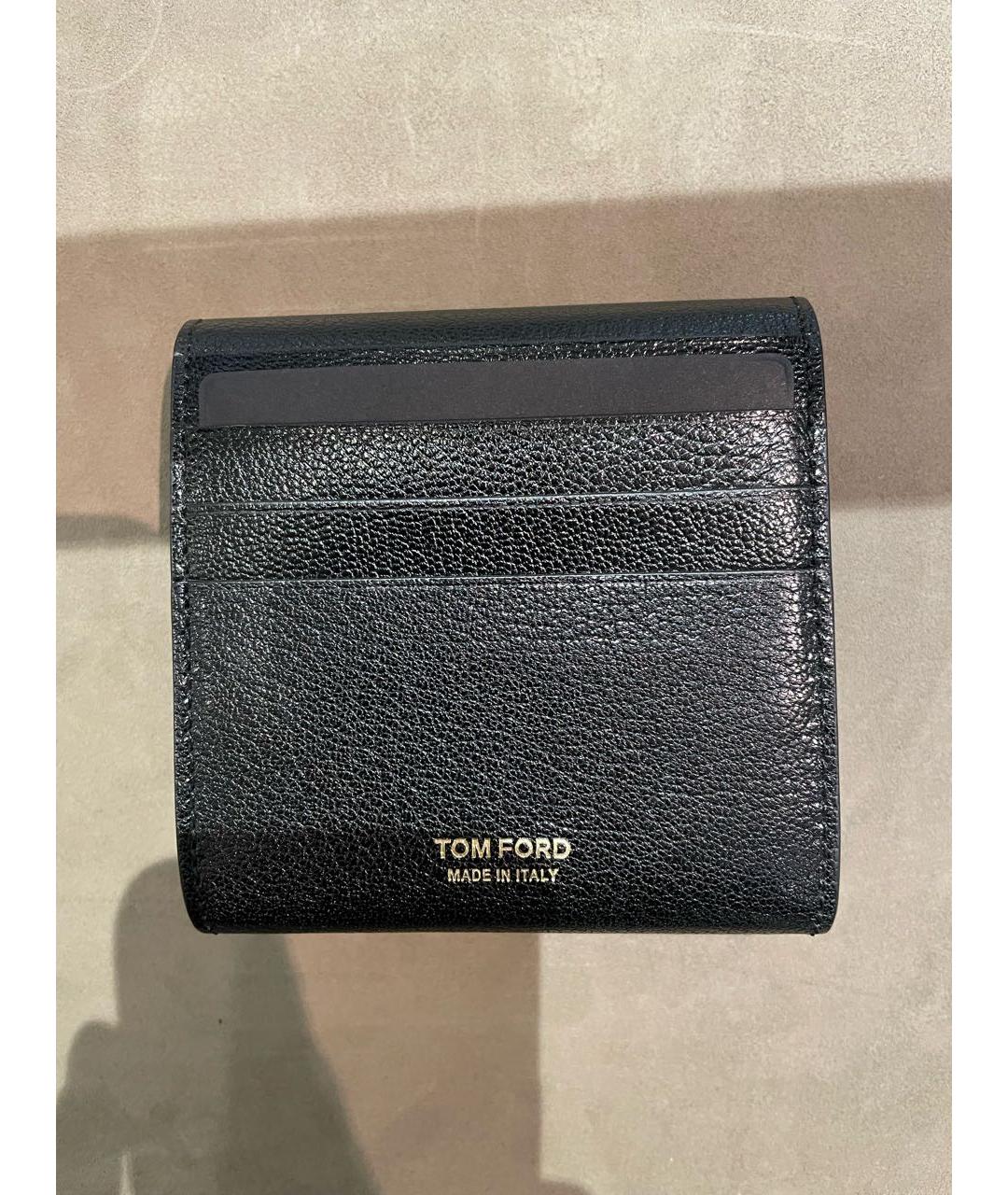 TOM FORD Черный кожаный кошелек, фото 3