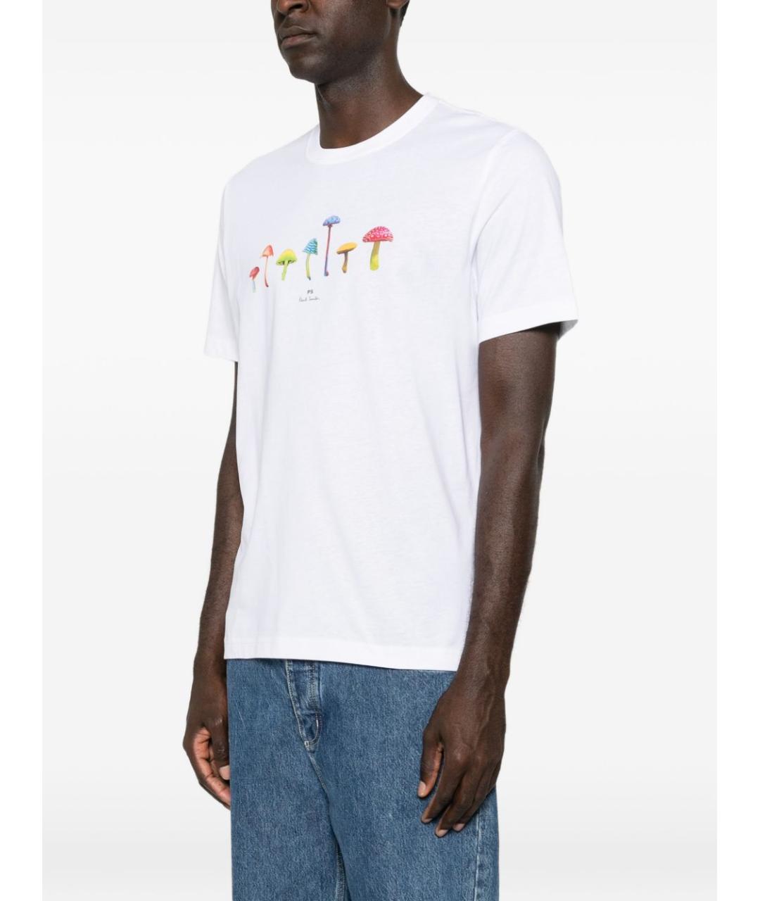 PAUL SMITH Белая хлопковая футболка, фото 5