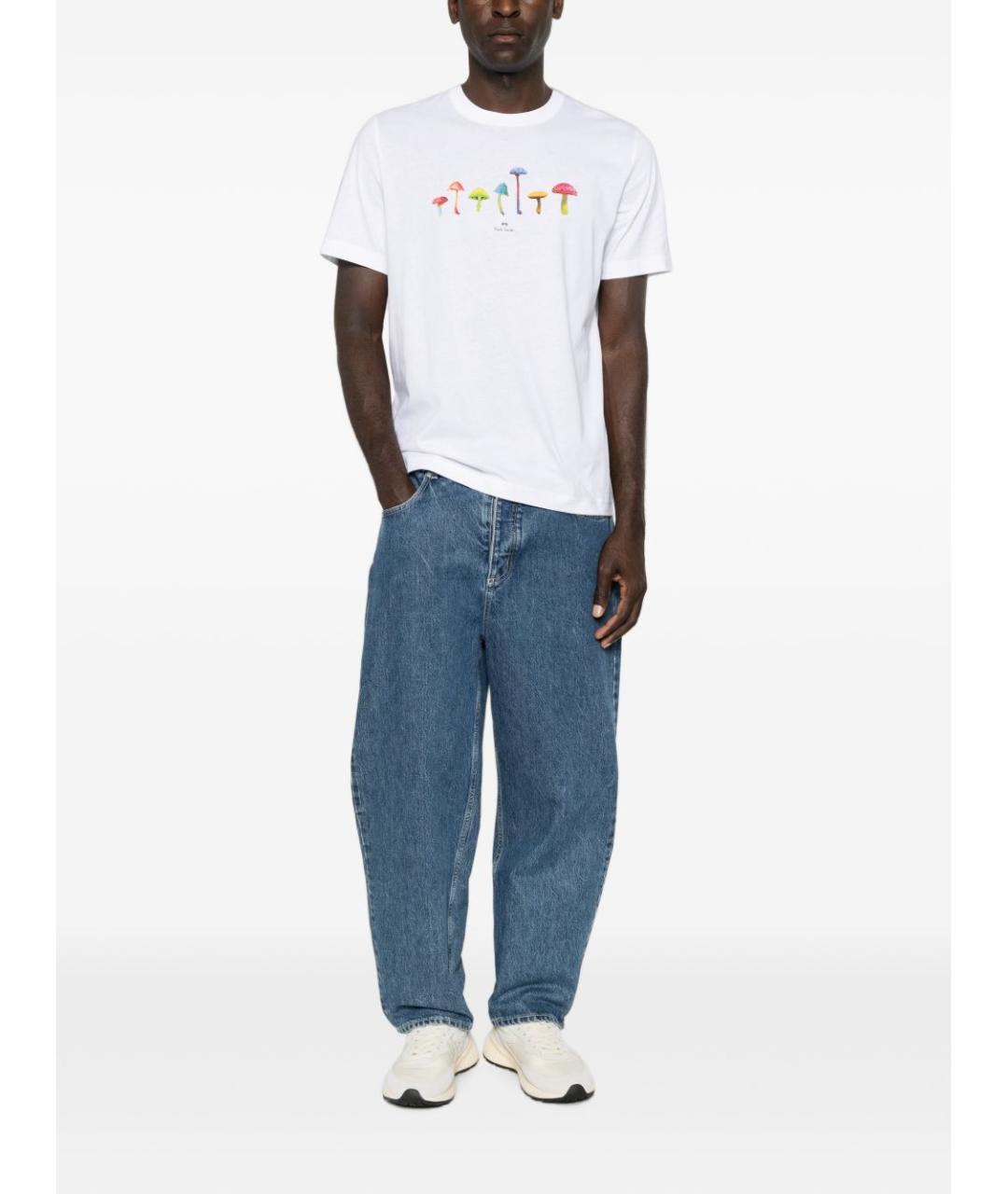 PAUL SMITH Белая хлопковая футболка, фото 3